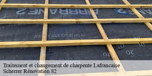 Traitement et changement de charpente  lafrancaise-82130 Scherrer Rénovation 82