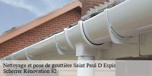 Nettoyage et pose de gouttière  saint-paul-d-espis-82400 Scherrer Rénovation 82
